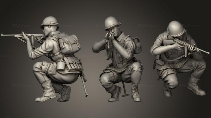 Military figurines (usa soldiers 2 04, STKW_0232) 3D models for cnc
